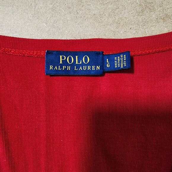 Bundle Of Two Red Polo Ralph Lauren Long Sleeve Top Large - Picture 7 of 8
